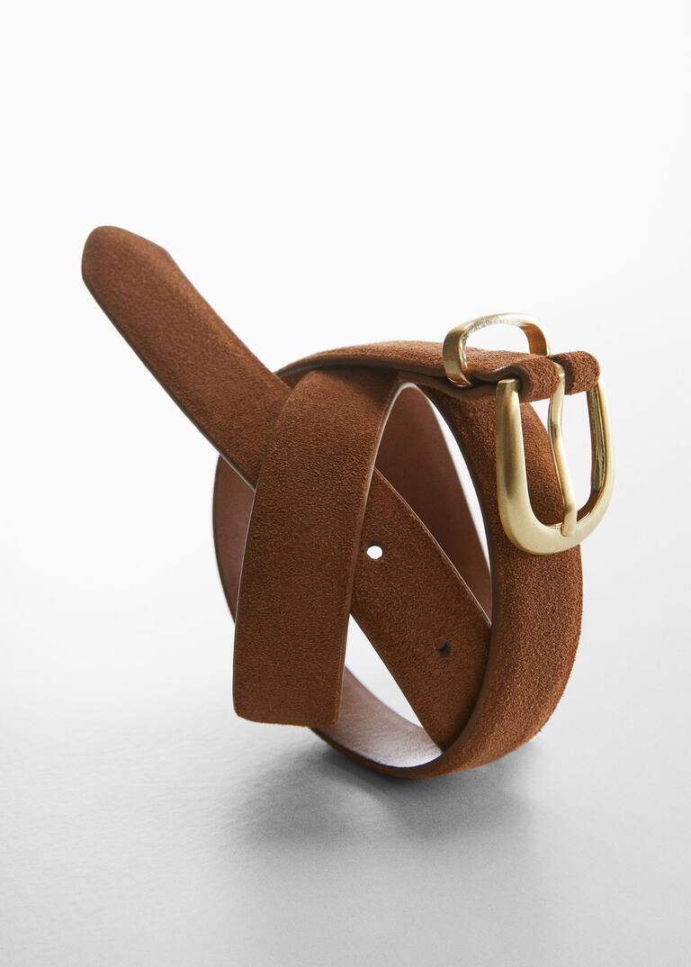 Buckle leather belt Women Mango United Kingdom