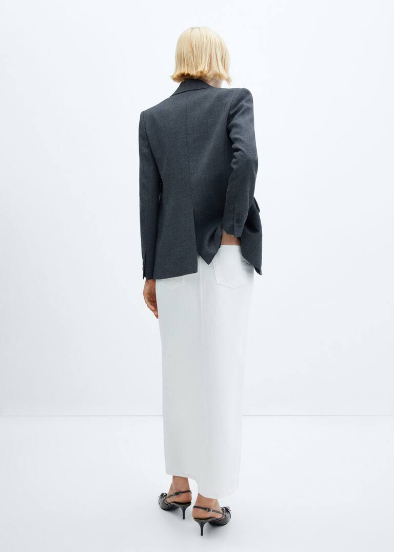 Slit denim skirt Women Mango USA