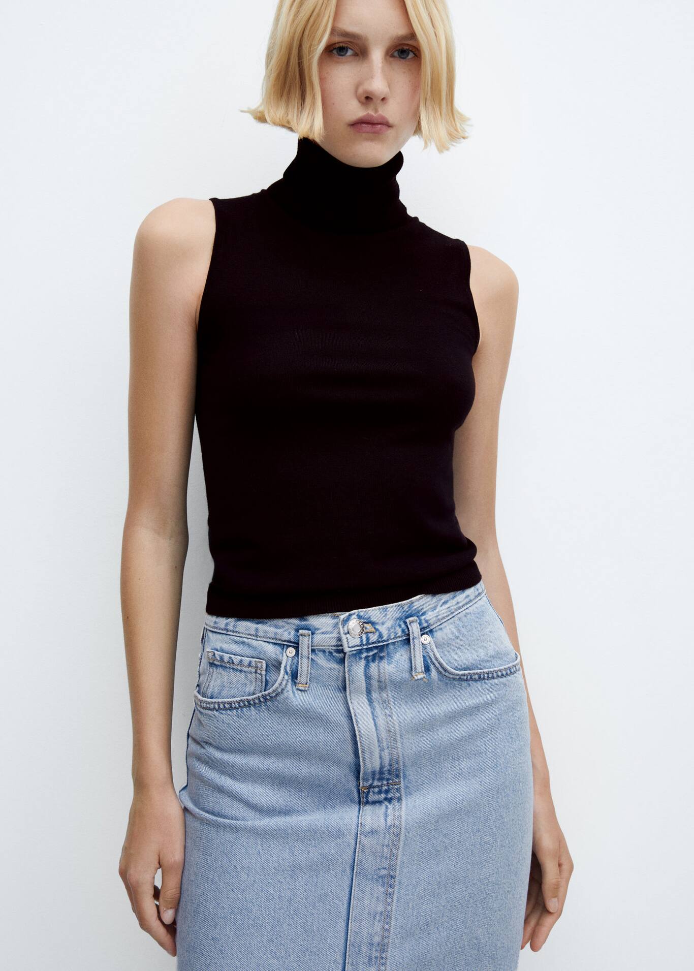 Denim midiskirt Women Mango USA