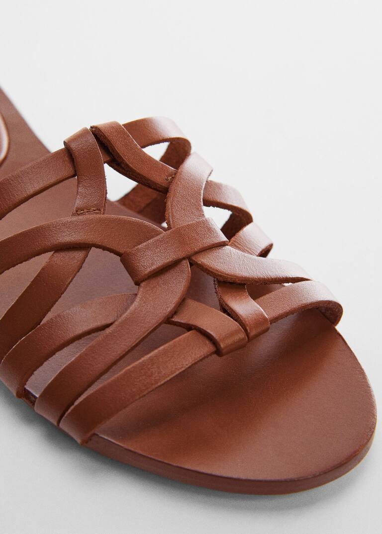 Leather straps sandals Women Mango United Kingdom