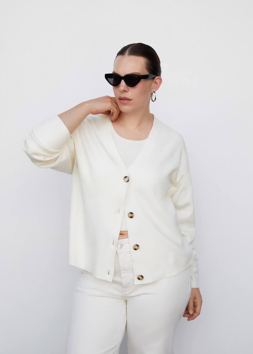 Button knit cardigan Women Mango USA