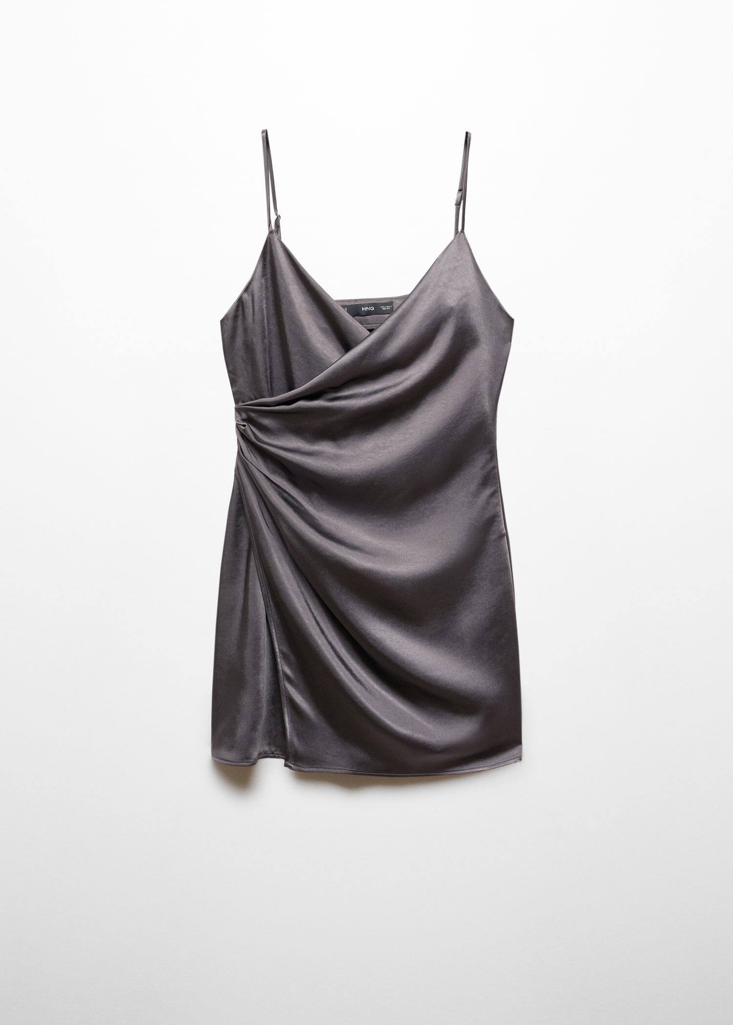 Short draped wrap dress Women Mango USA