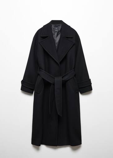 Vlněný kabát s maxi klopami - Zboží bez modelu