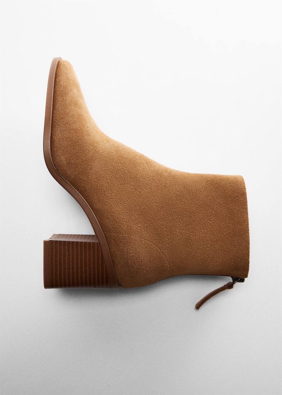 Heel suede ankle boot Women Mango USA