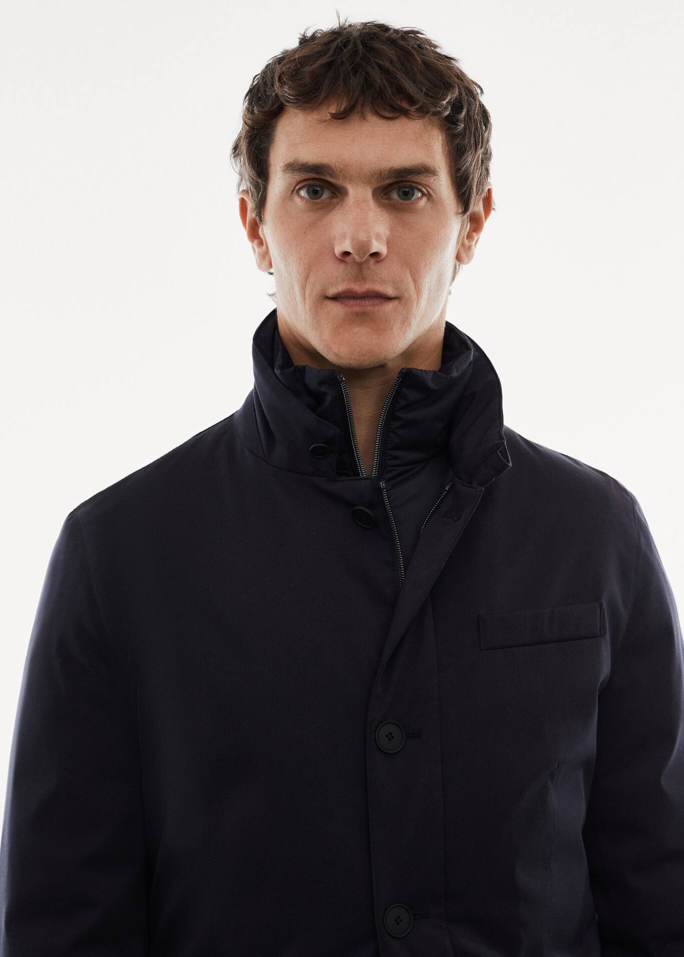 Waterrepellent jacket with feather filling Men Mango Man USA