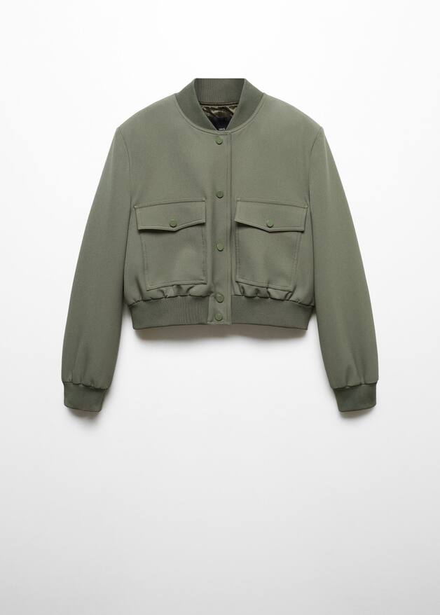 Bomber jacket with shoulder pads Women Mango USA