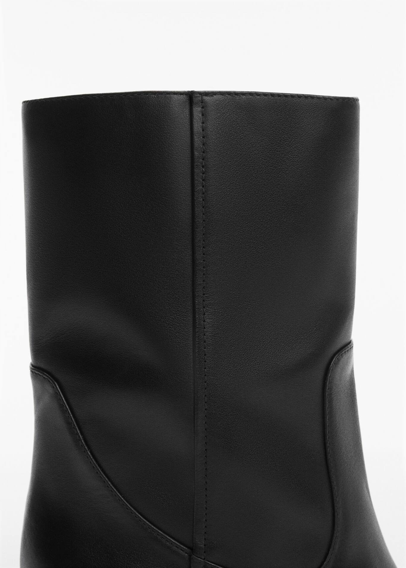 Leather boots with kitten heels - Woman | Mango Uganda