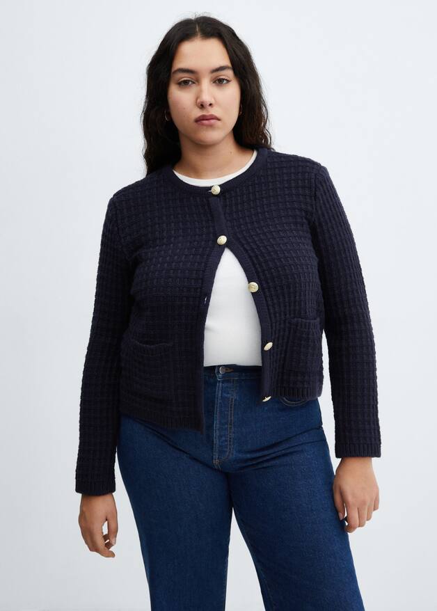 Button knit cardigan Women Mango USA