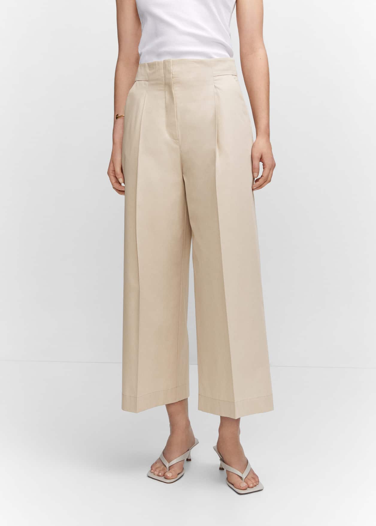 Cotton culotte trousers