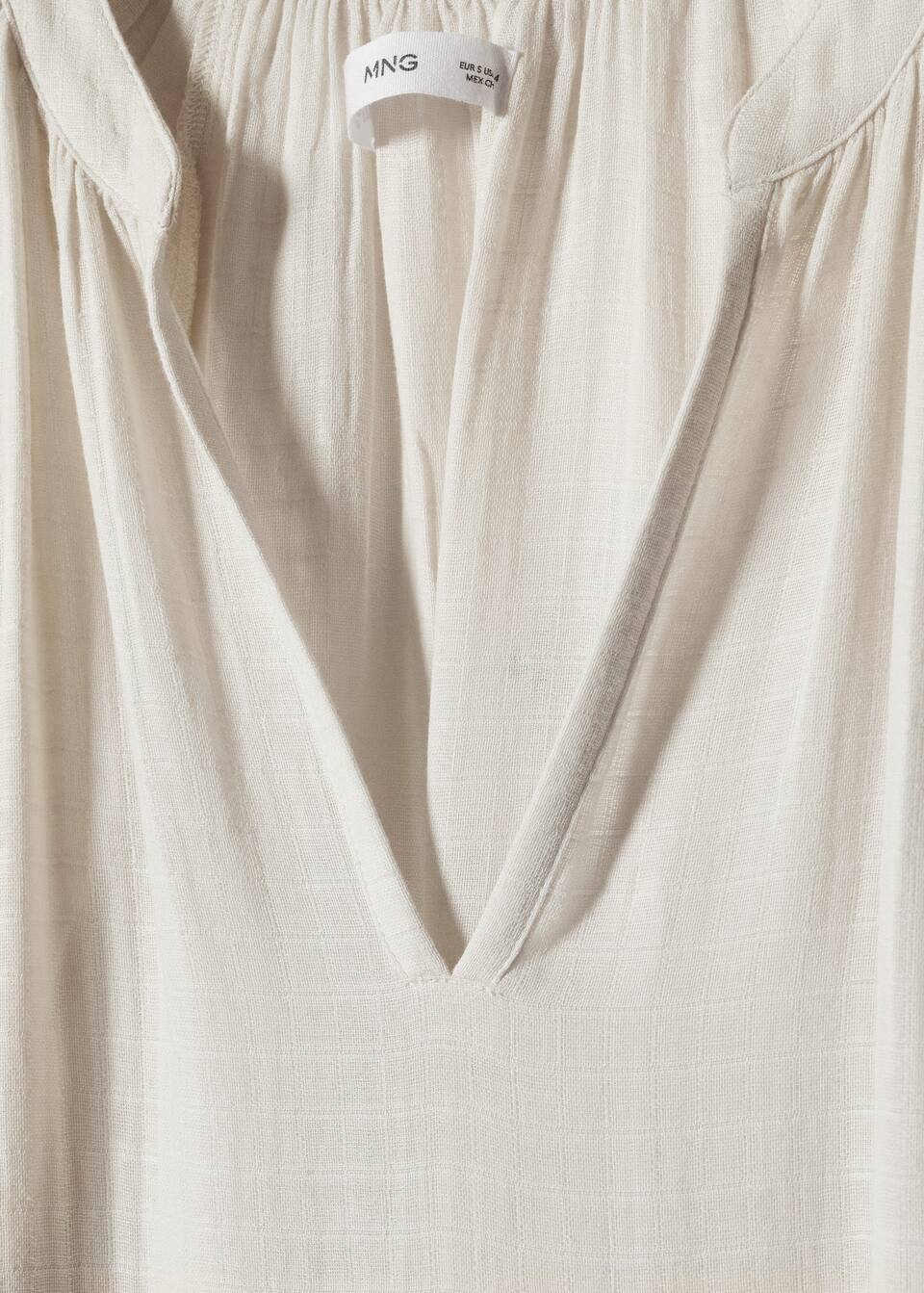 Vneck cotton maxidress Women Mango USA