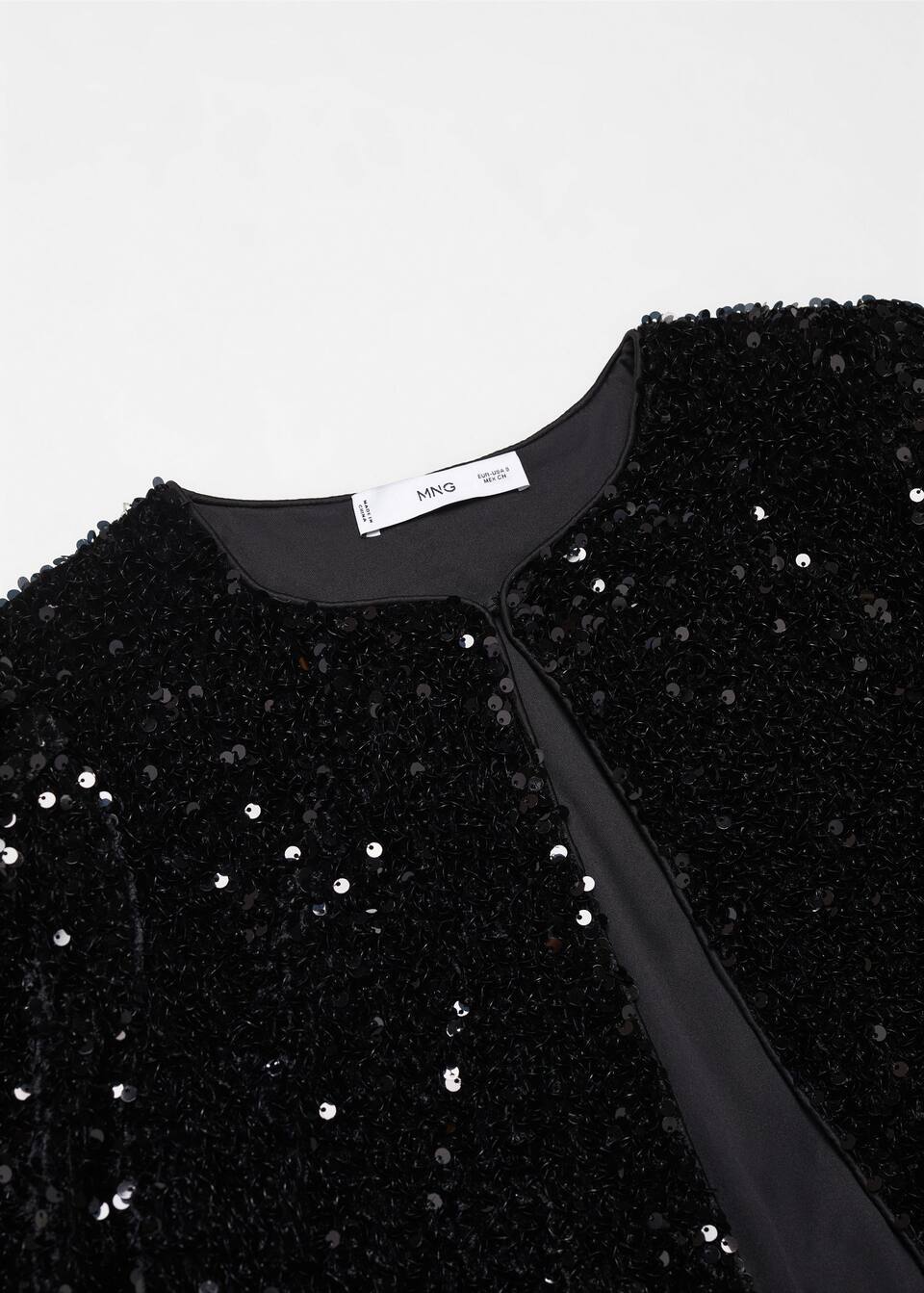 Sequin embroidered jacket Women Mango USA