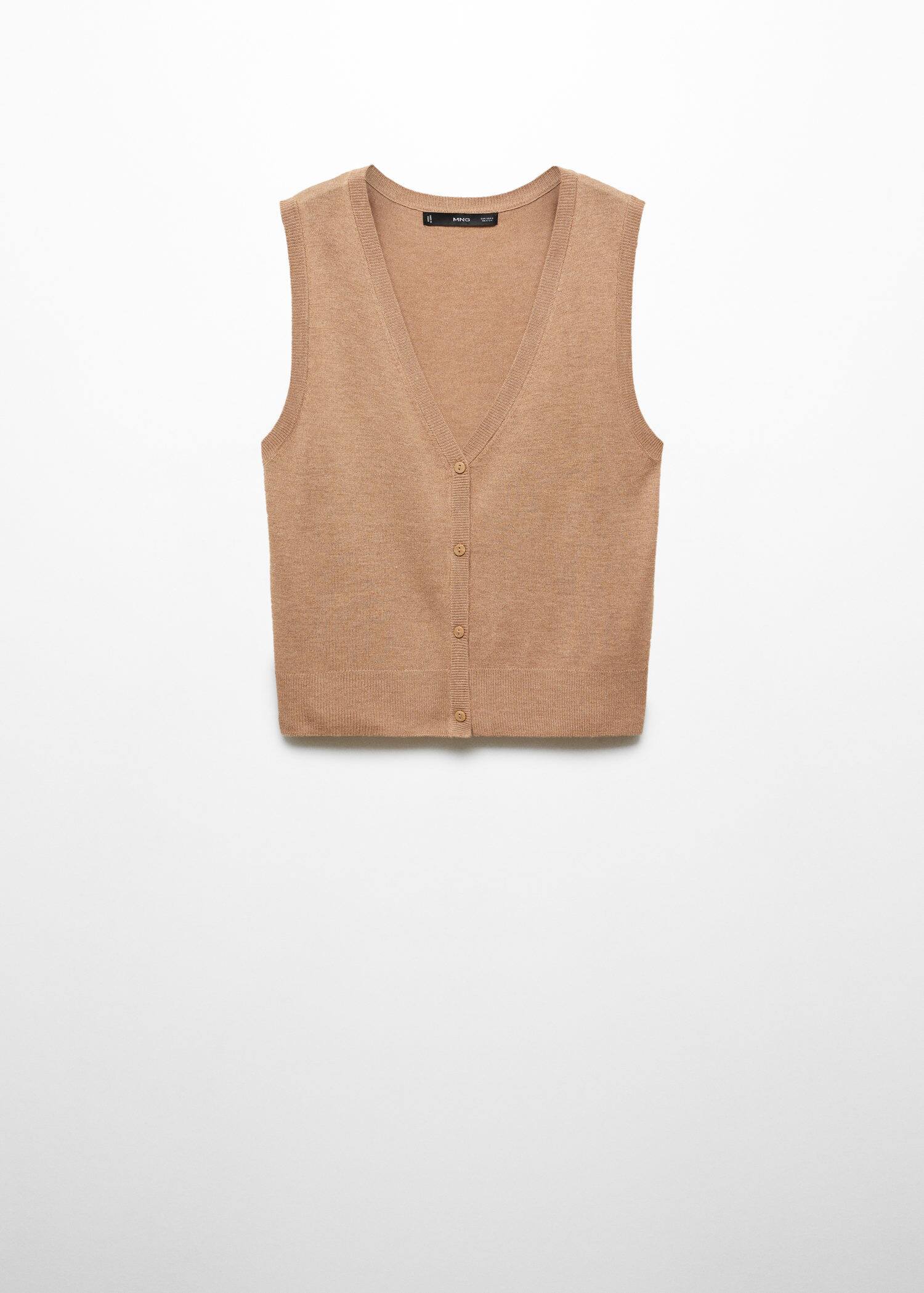 Fijngebreid gilet Dames Mango Nederland