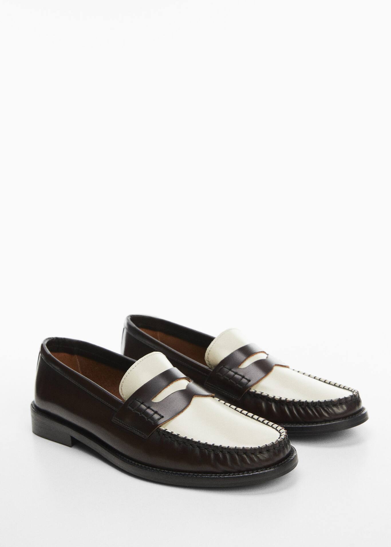 Leather penny loafers Women Mango USA