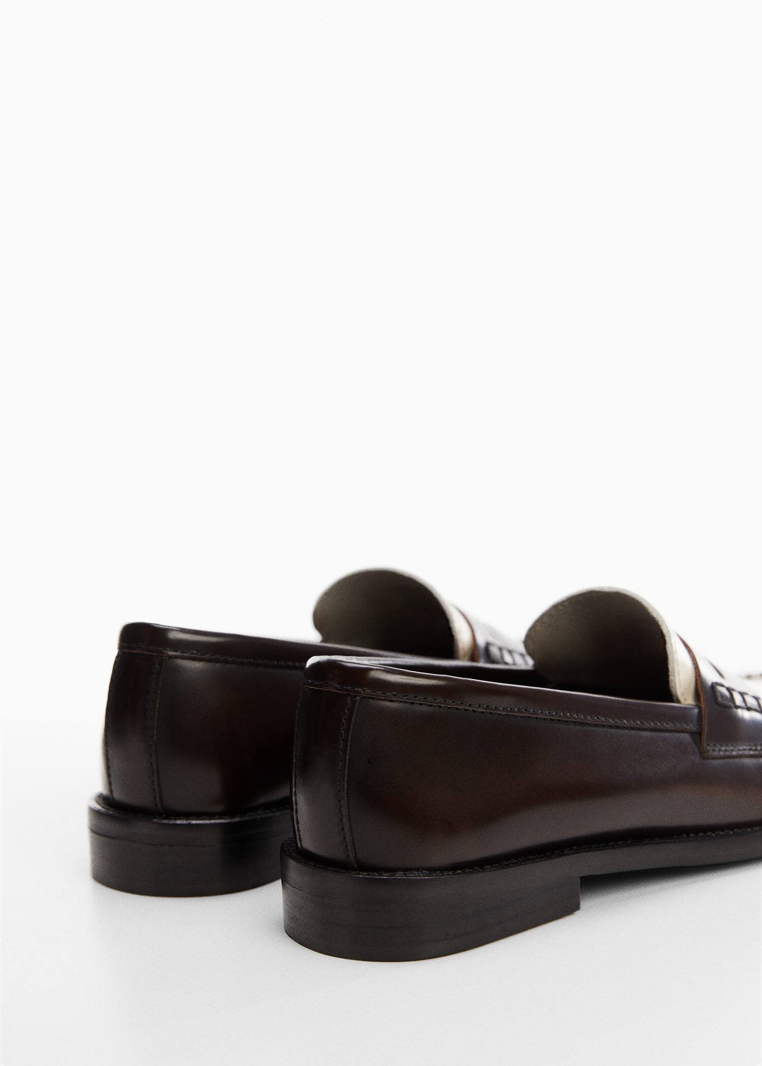 Leather penny loafers Women Mango USA