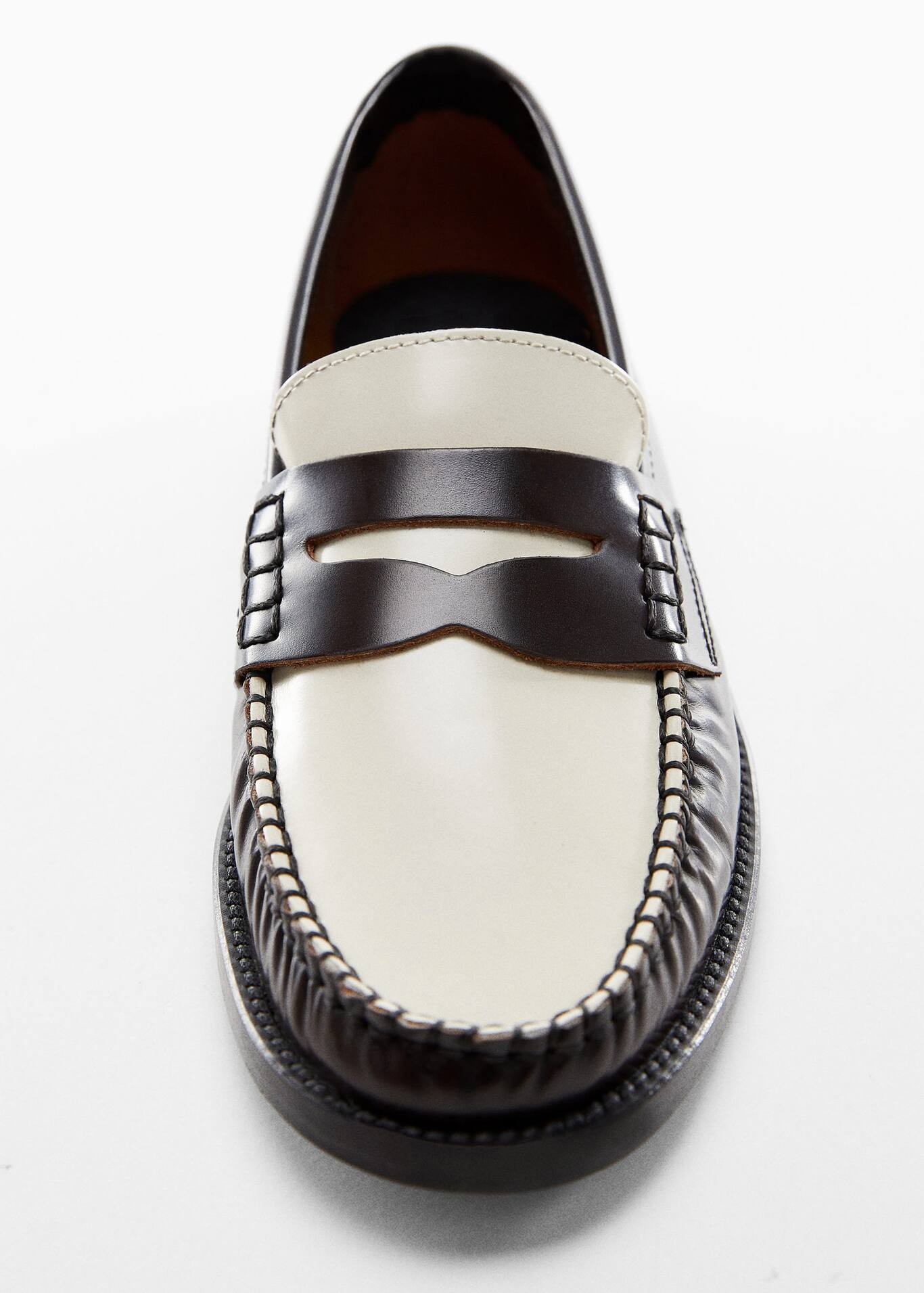 Leather penny loafers Women Mango USA