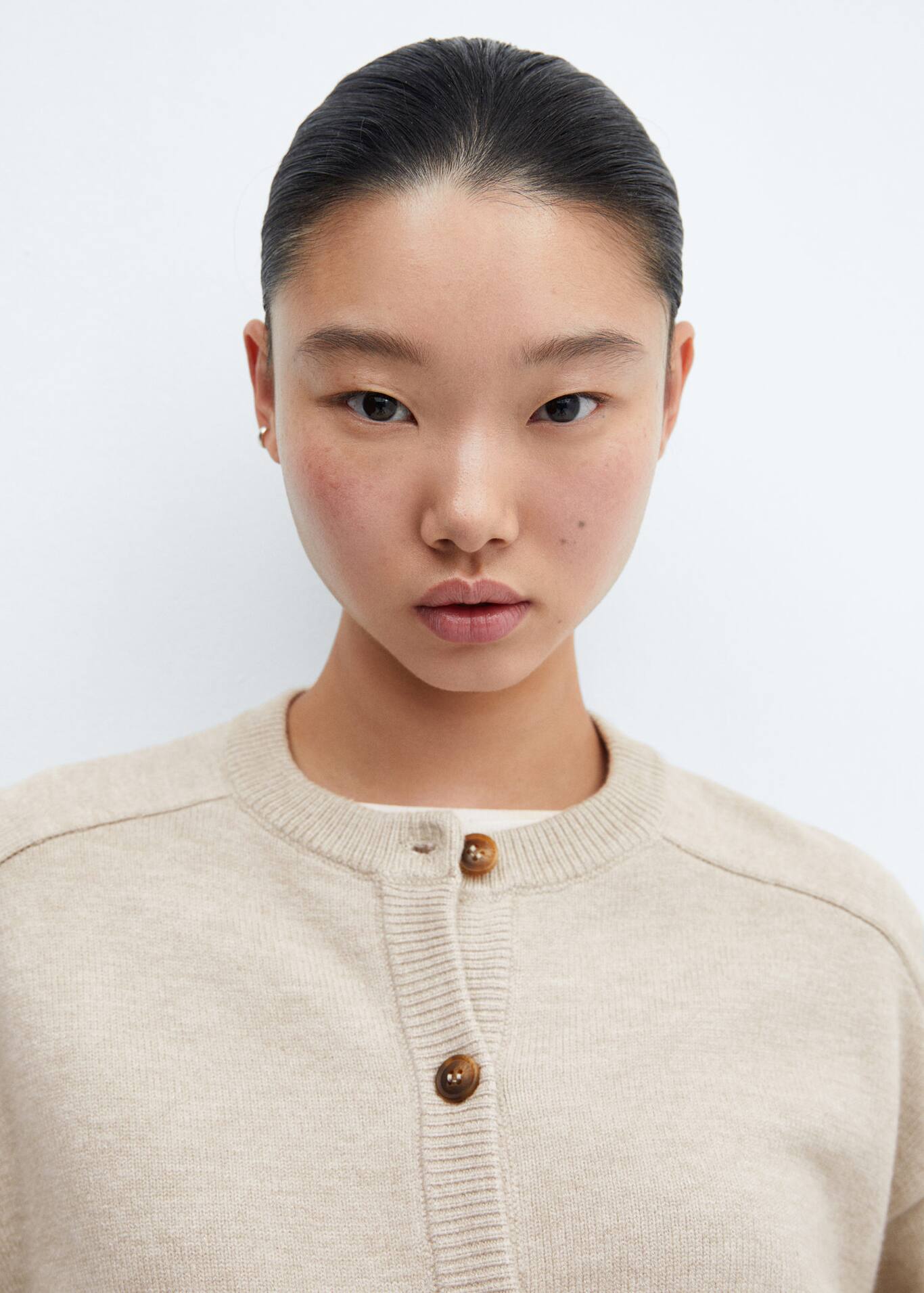 Decorative seams cardigan Women Mango USA