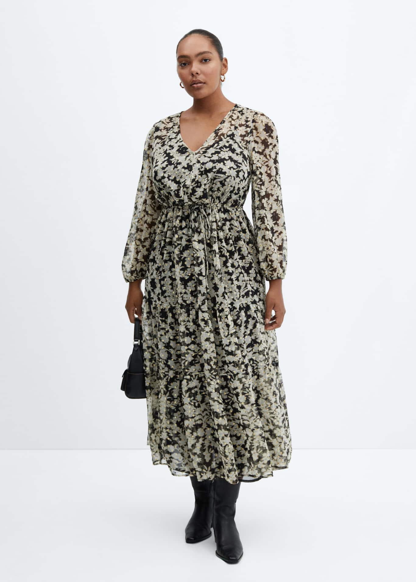 Femme Mango Robe Midi Imprimée Mango Robe Midi Mango