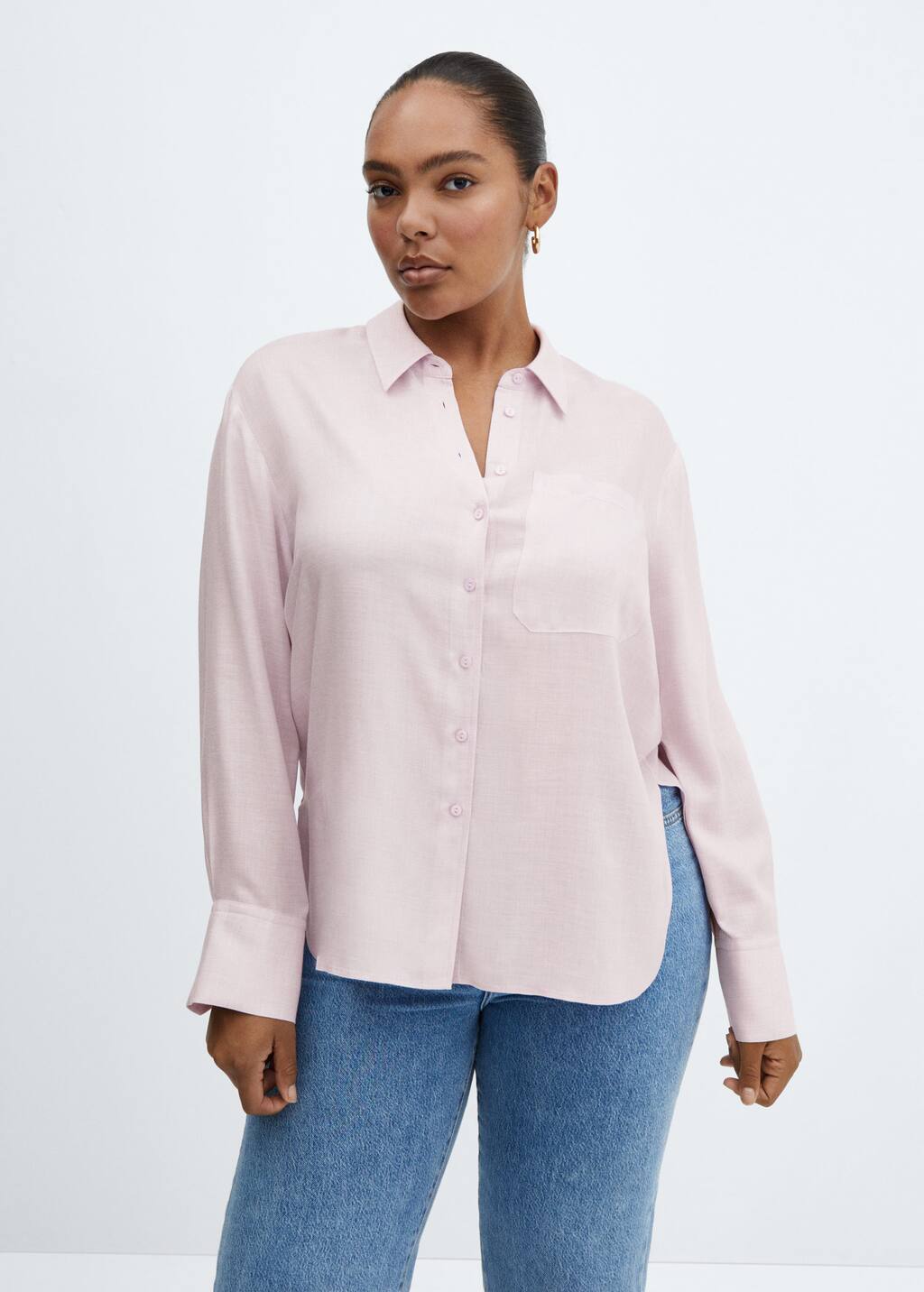 light pink flowy shirt