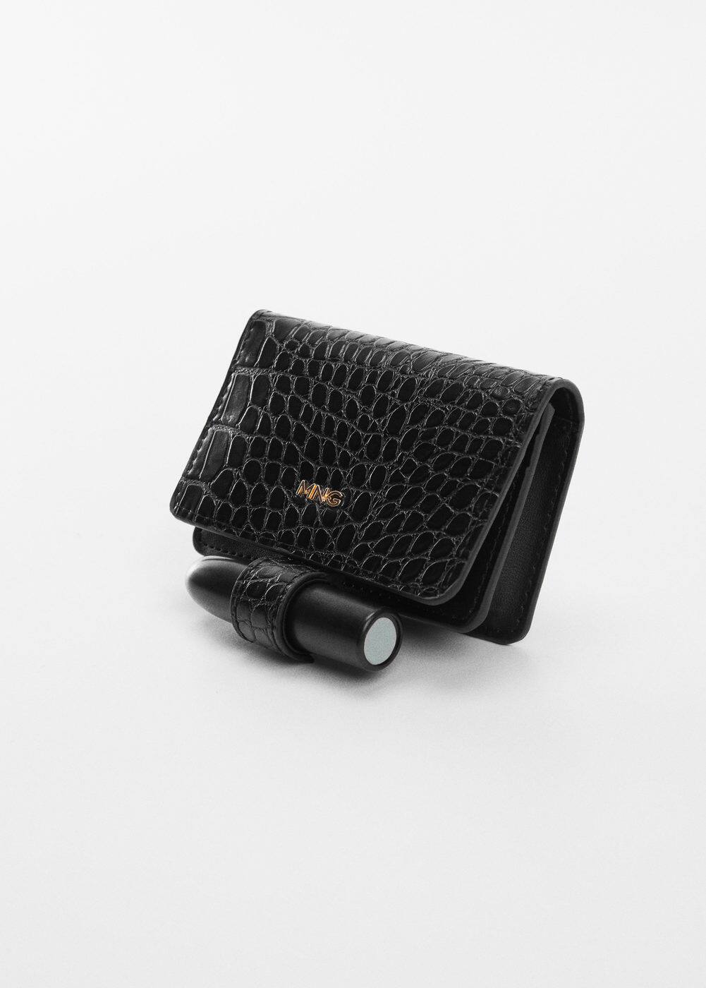 Crocodile Wallet With Logo Woman Mango Serbia Crocodile Wallet With Logo Woman Mango Serbia