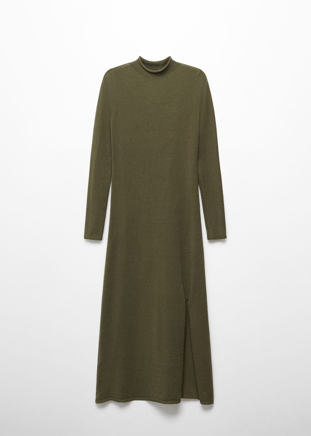 Mango Women's Side Slit Knitted Dress - Khaki | Smart Closet Mango Women's Side Slit Knitted Dress - Khaki | Smart Closet