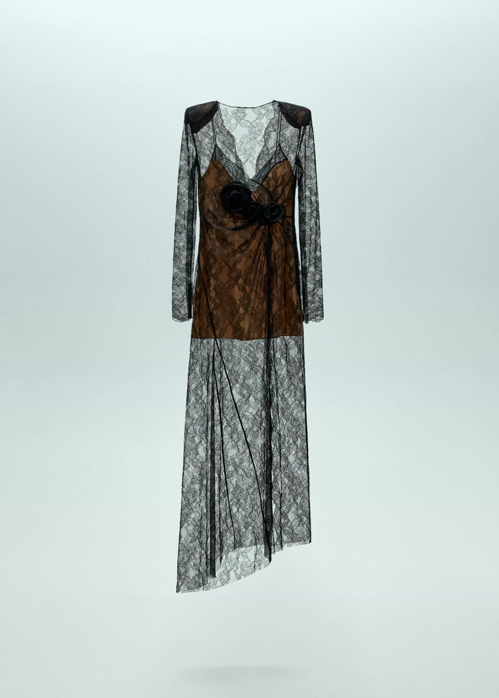 MANGO Lace dress with flower detail black | Smart Closet MANGO Lace dress with flower detail black | Smart Closet