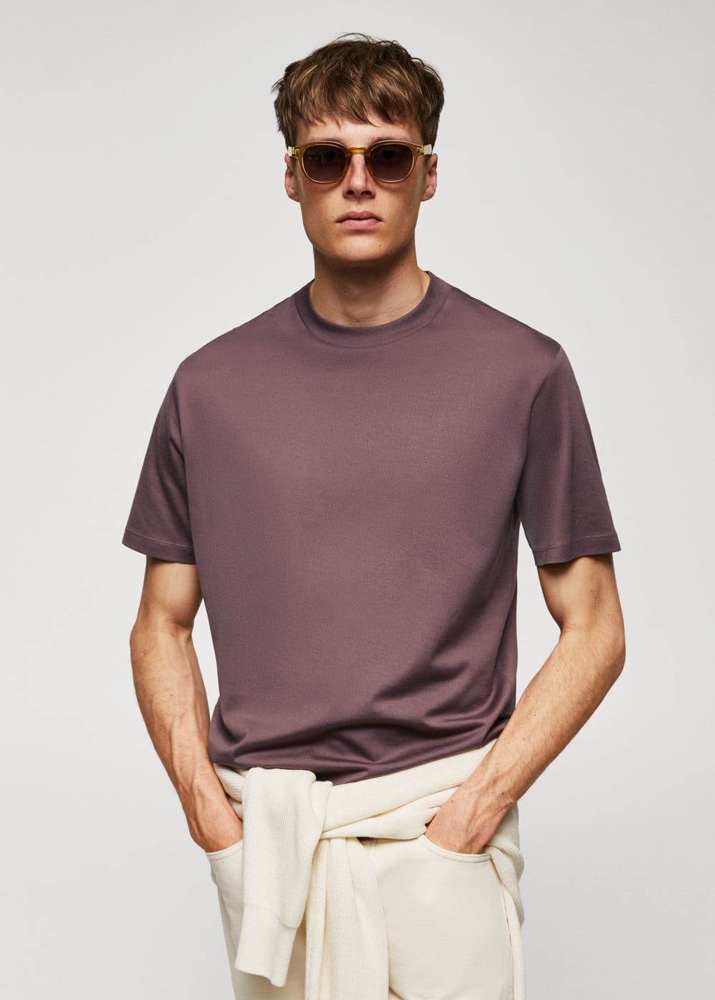 Mercerised regular fit t shirt Man Mango Man Malaysia Mercerised regular fit t shirt Man Mango Man Malaysia