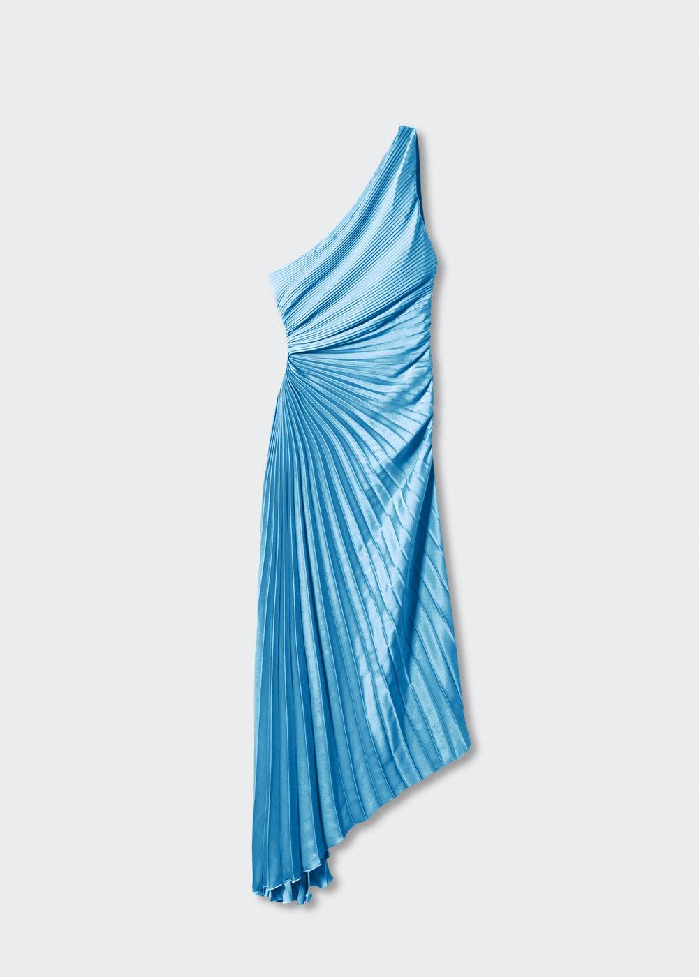 Mango Women's Asymmetrical Pleated Dress | Smart Closet