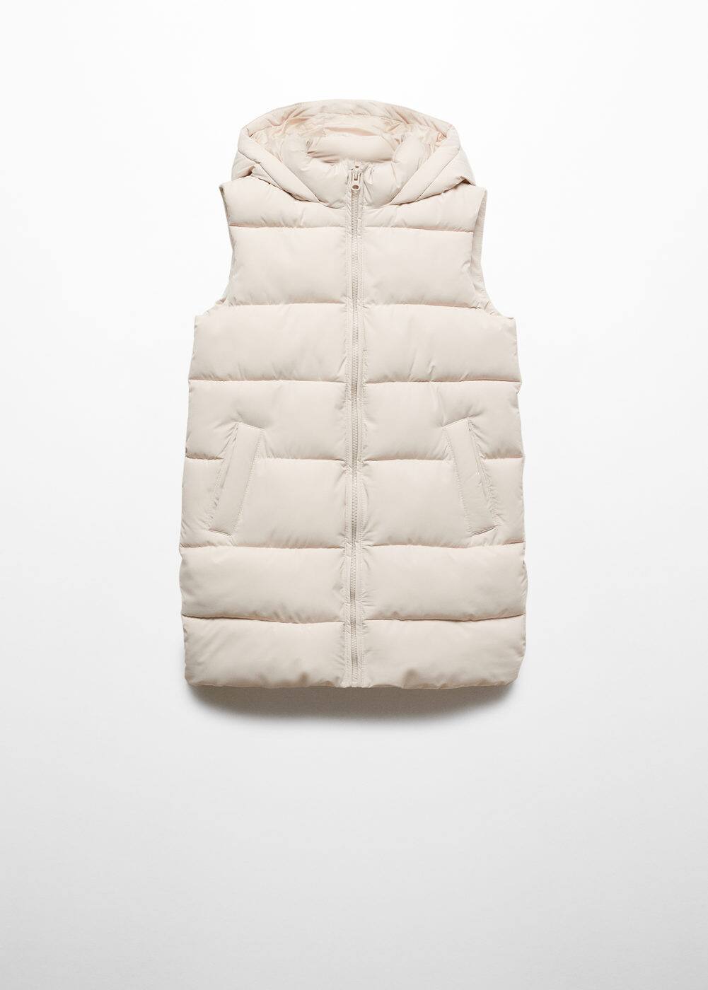 Quilted vest with hood Women Mango USA
