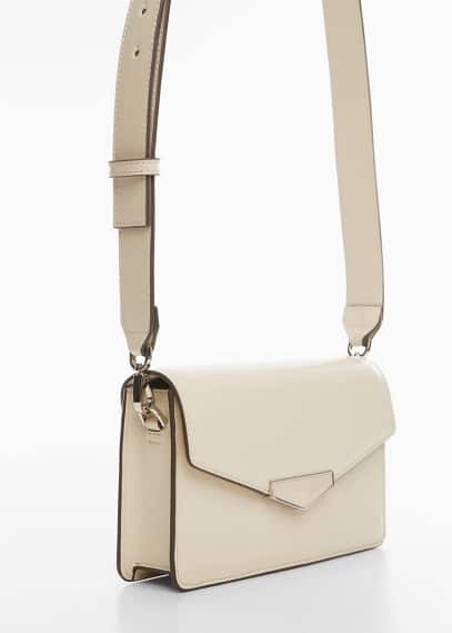 Crossbody bag with flap off white
