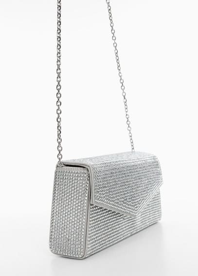 Mango Crystal Chain Bag Silver
