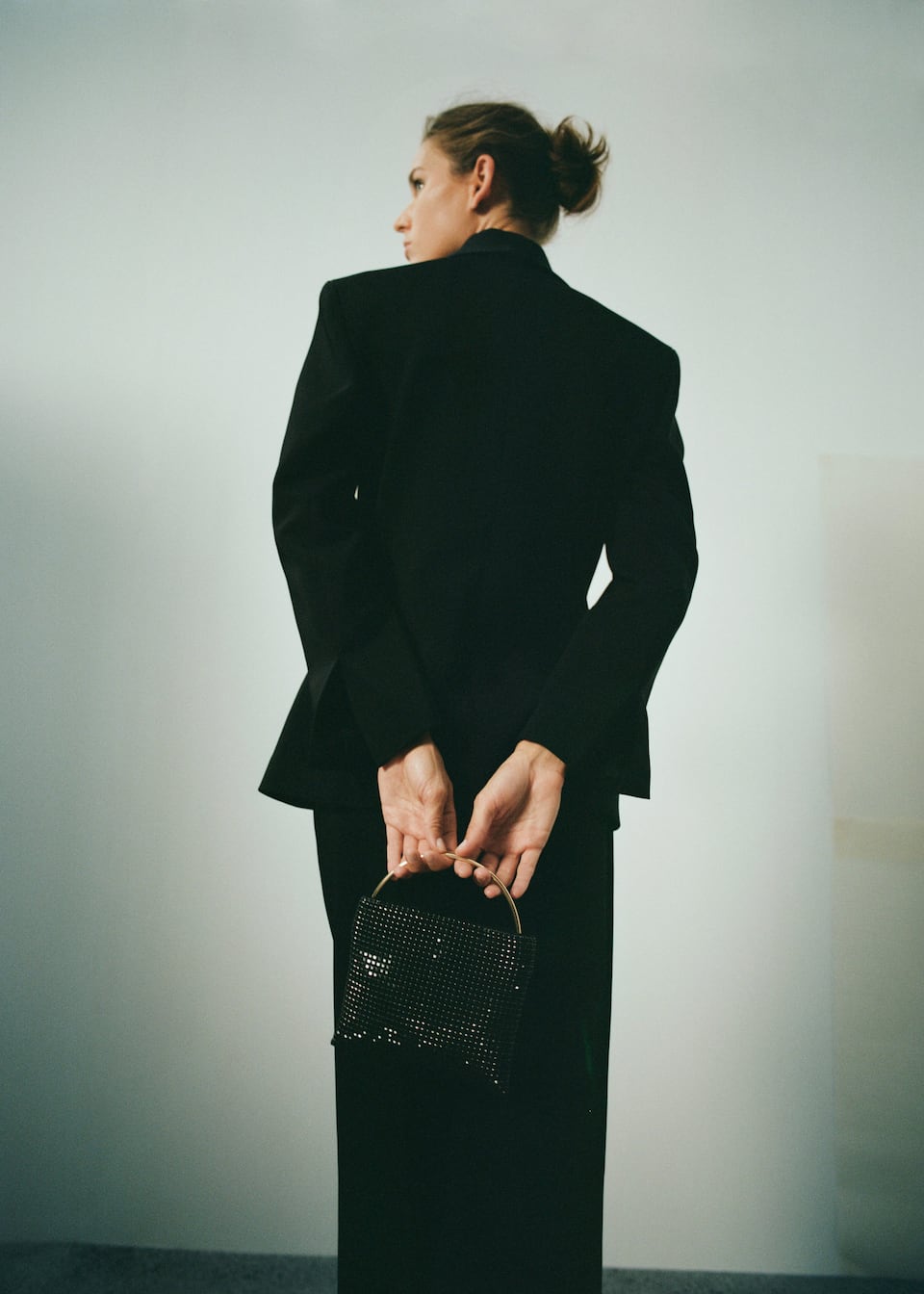 Strasszos táska merev fogantyúval - Általános sík