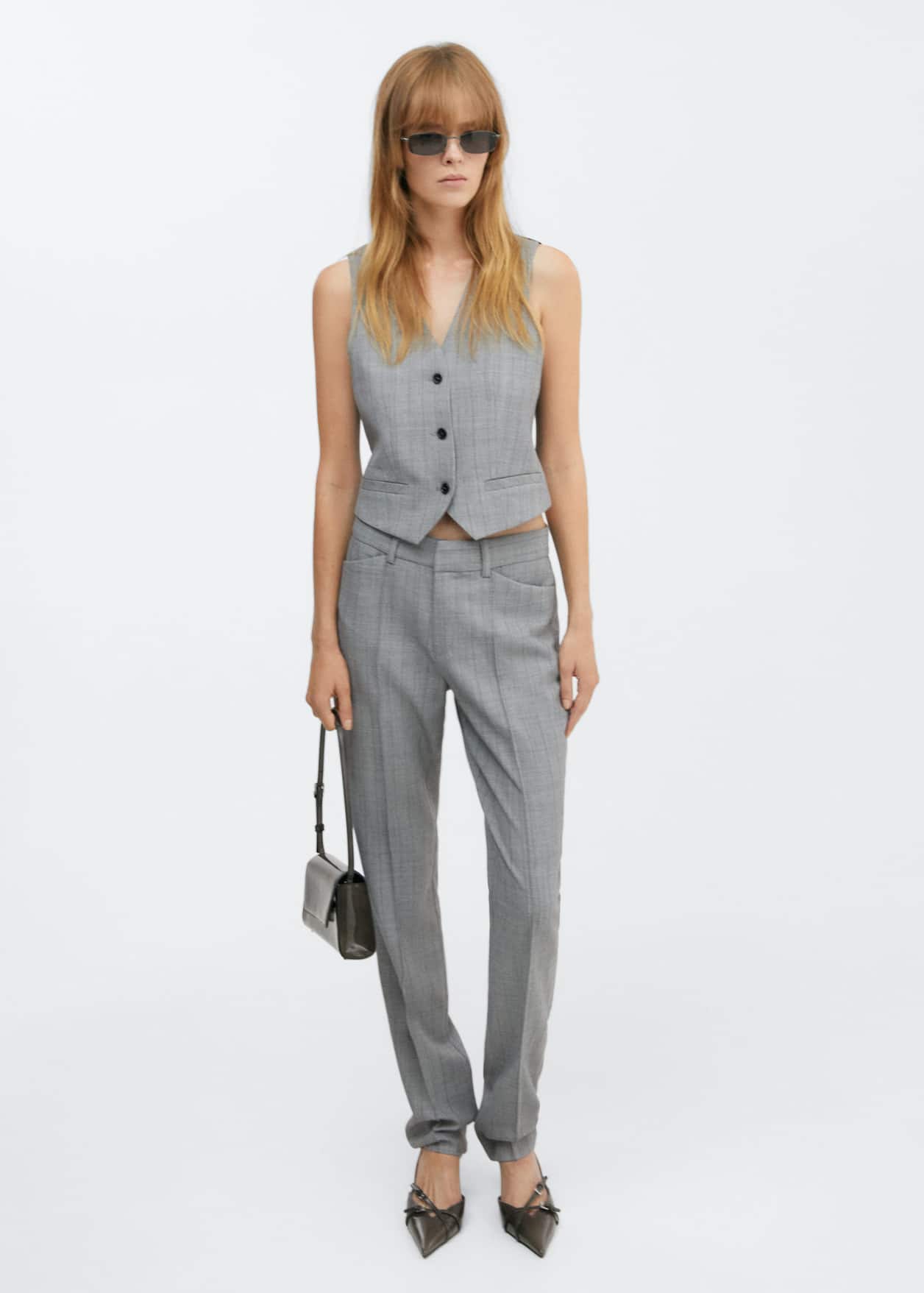 Pinstripe suit pants
