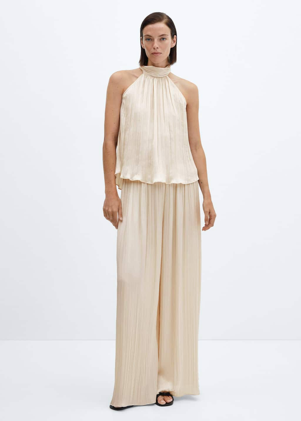 Mango Pleated palazzo trousers. 8