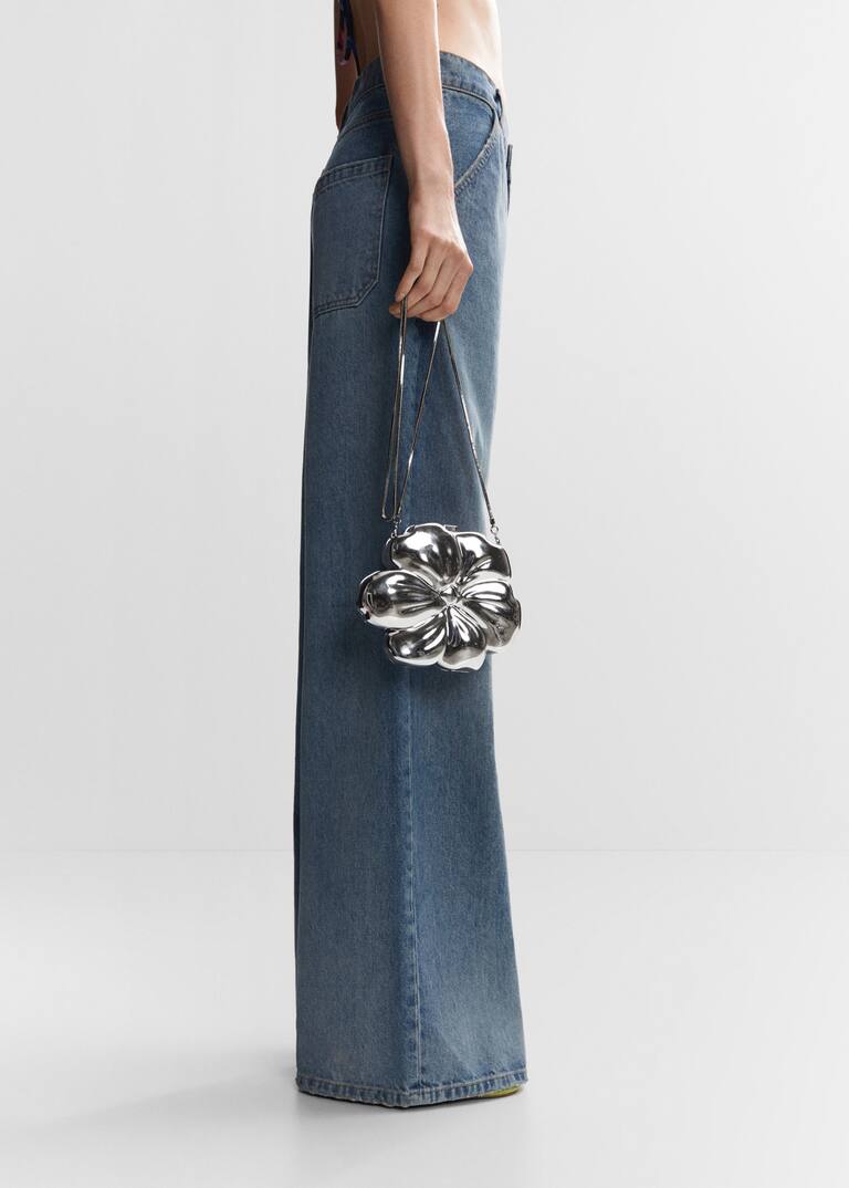 Metallic clutch bag Women Mango USA