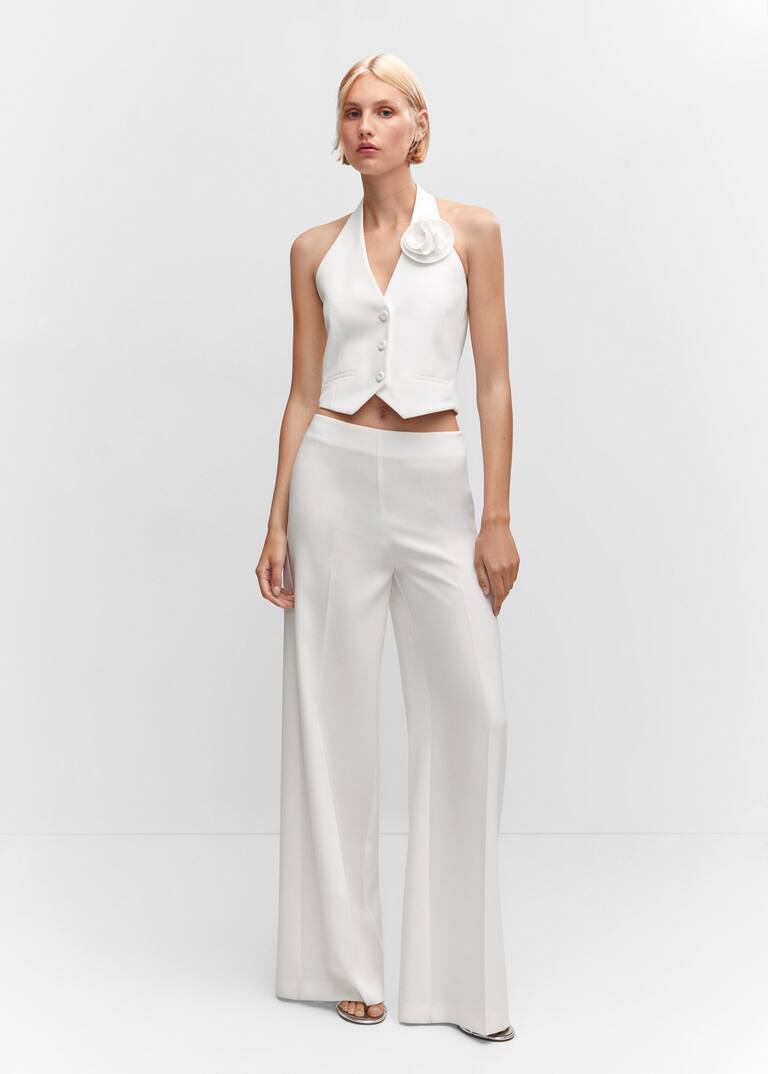 Gilet applicazione fiore Donna Mango Italia