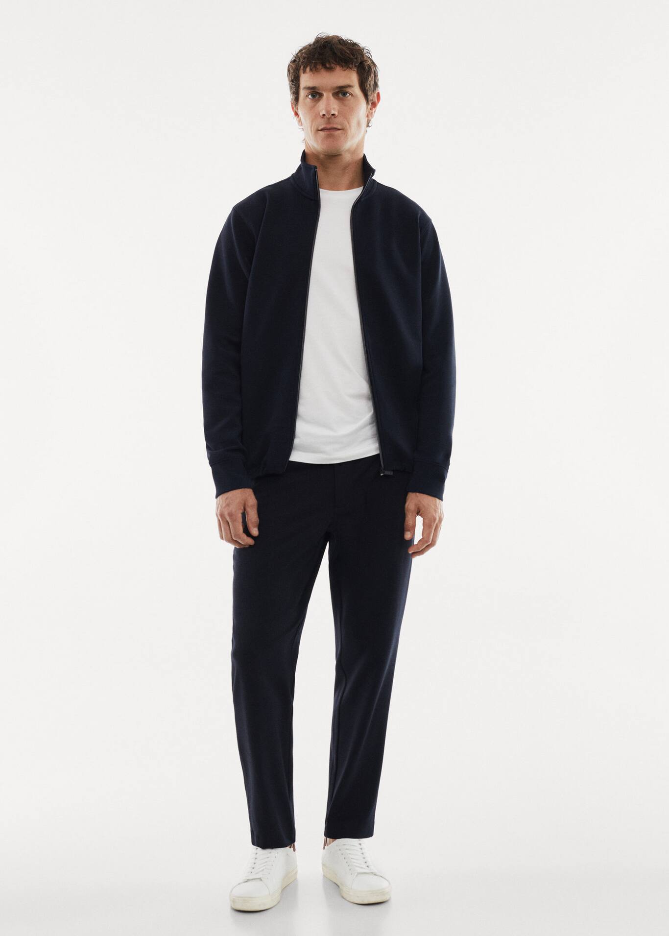 Breathable sweatshirt with zip Men Mango Man United Kingdom