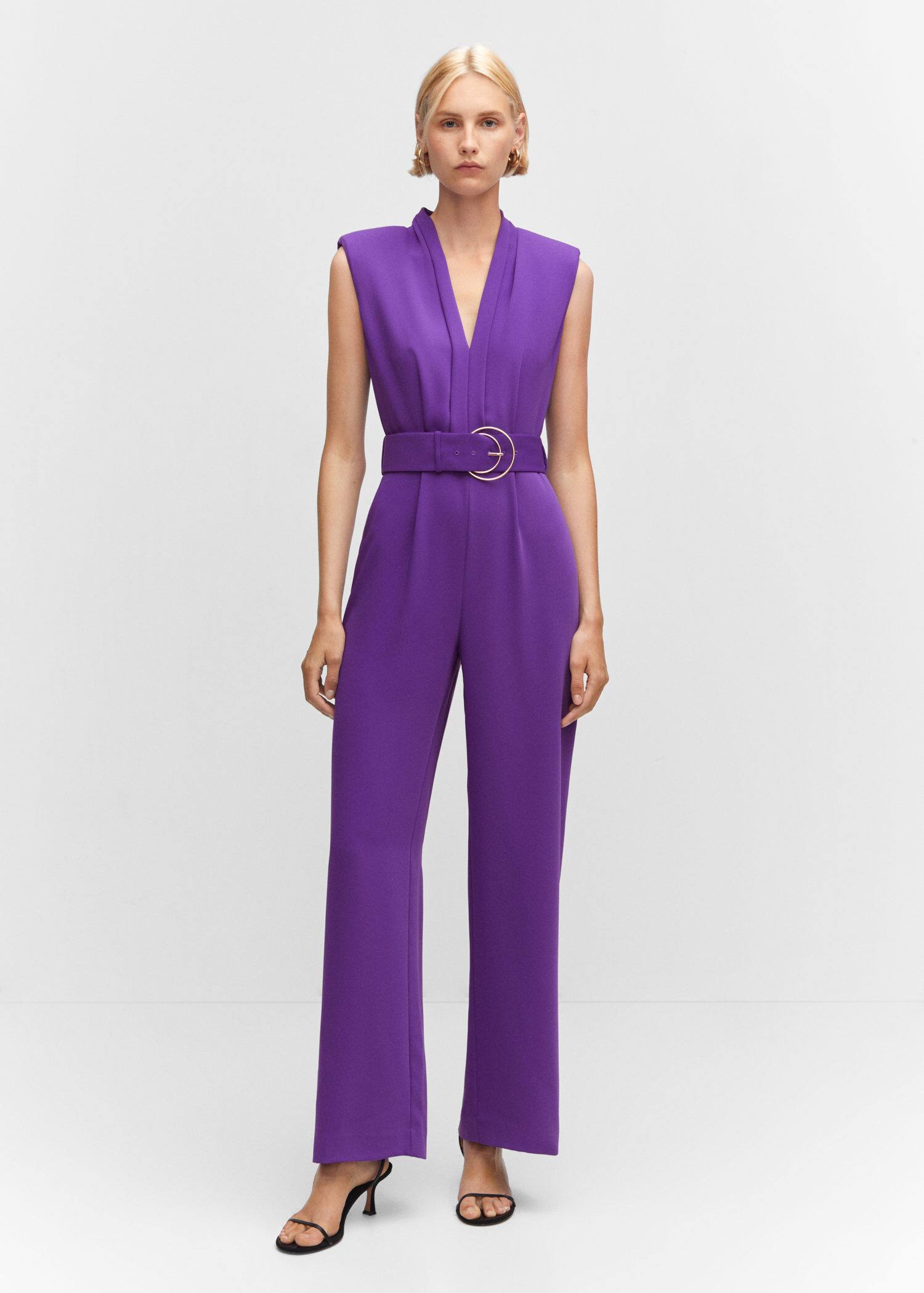 Langer jumpsuit mit gürtel Damen Mango Österreich