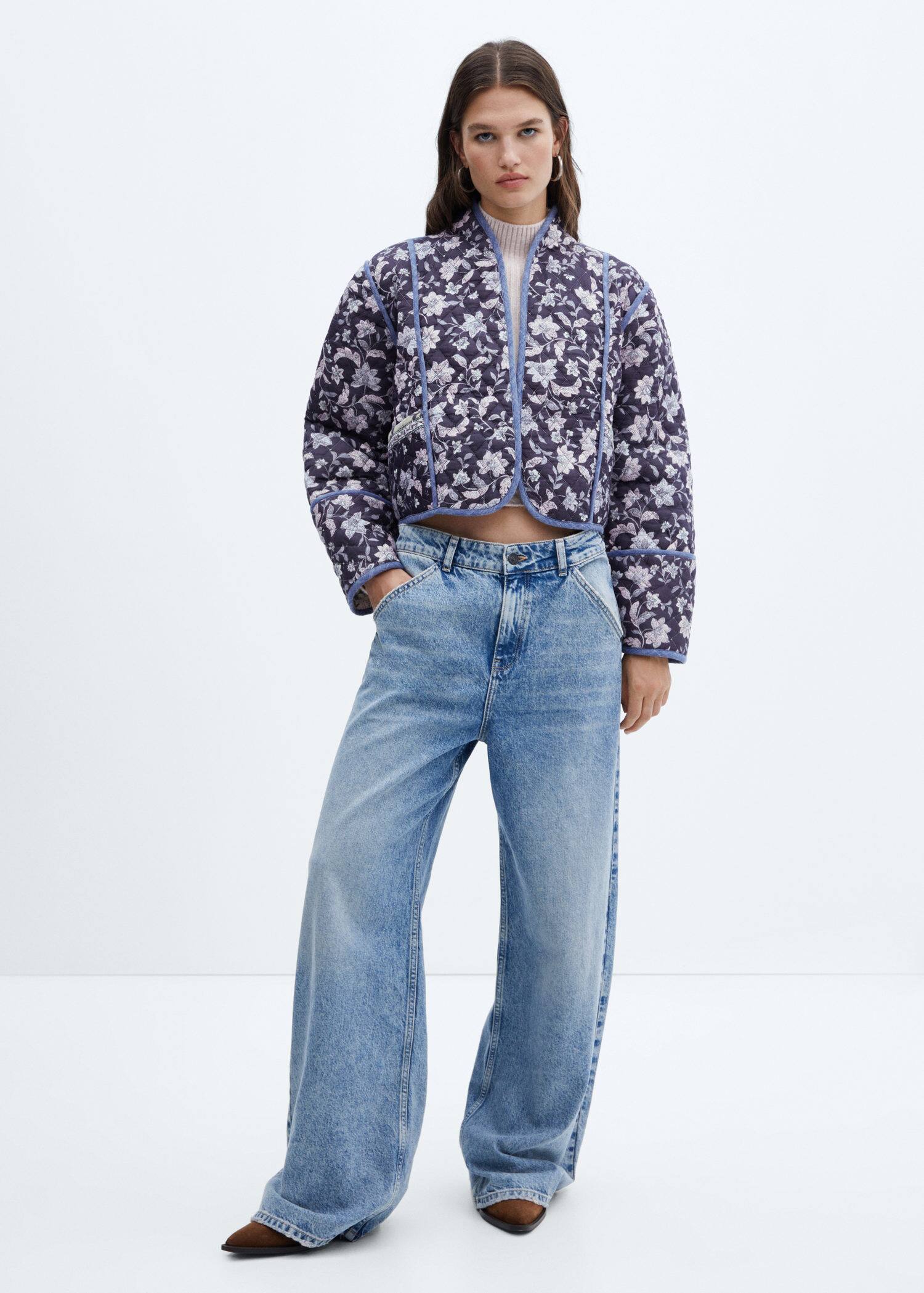 Quilted reversible jacket Women Mango USA