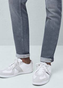 Slim-fit grey tim jeans | MANGO MAN