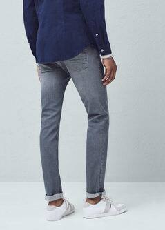 Slim-fit grey tim jeans | MANGO MAN