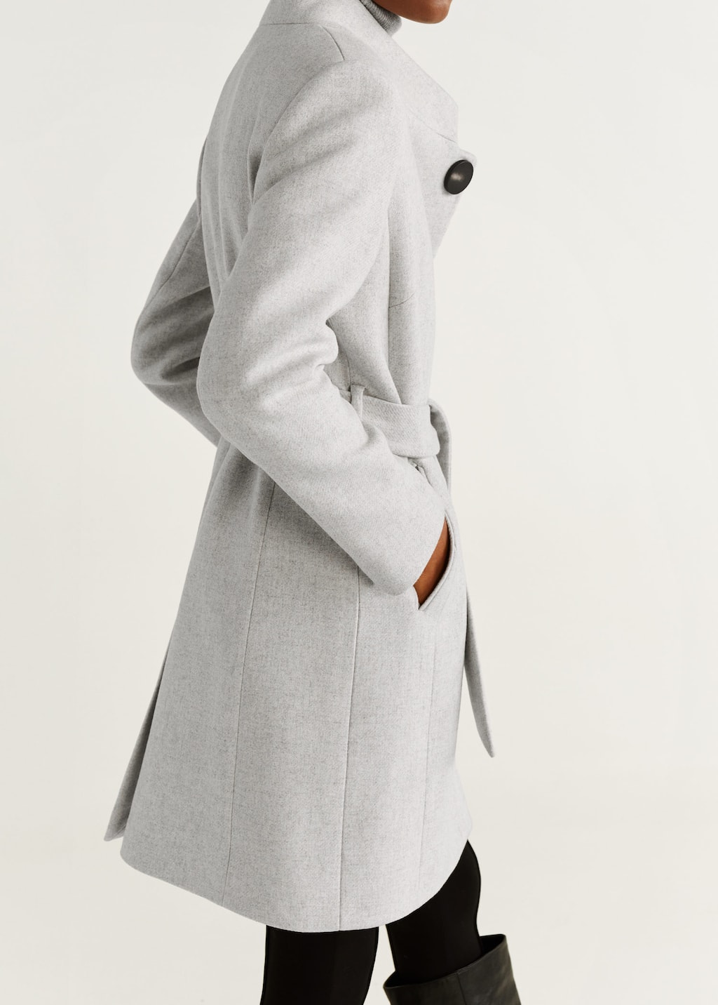 Mango Kemerli yün mont 61040184 Mango Kemerli yün mont 61040184