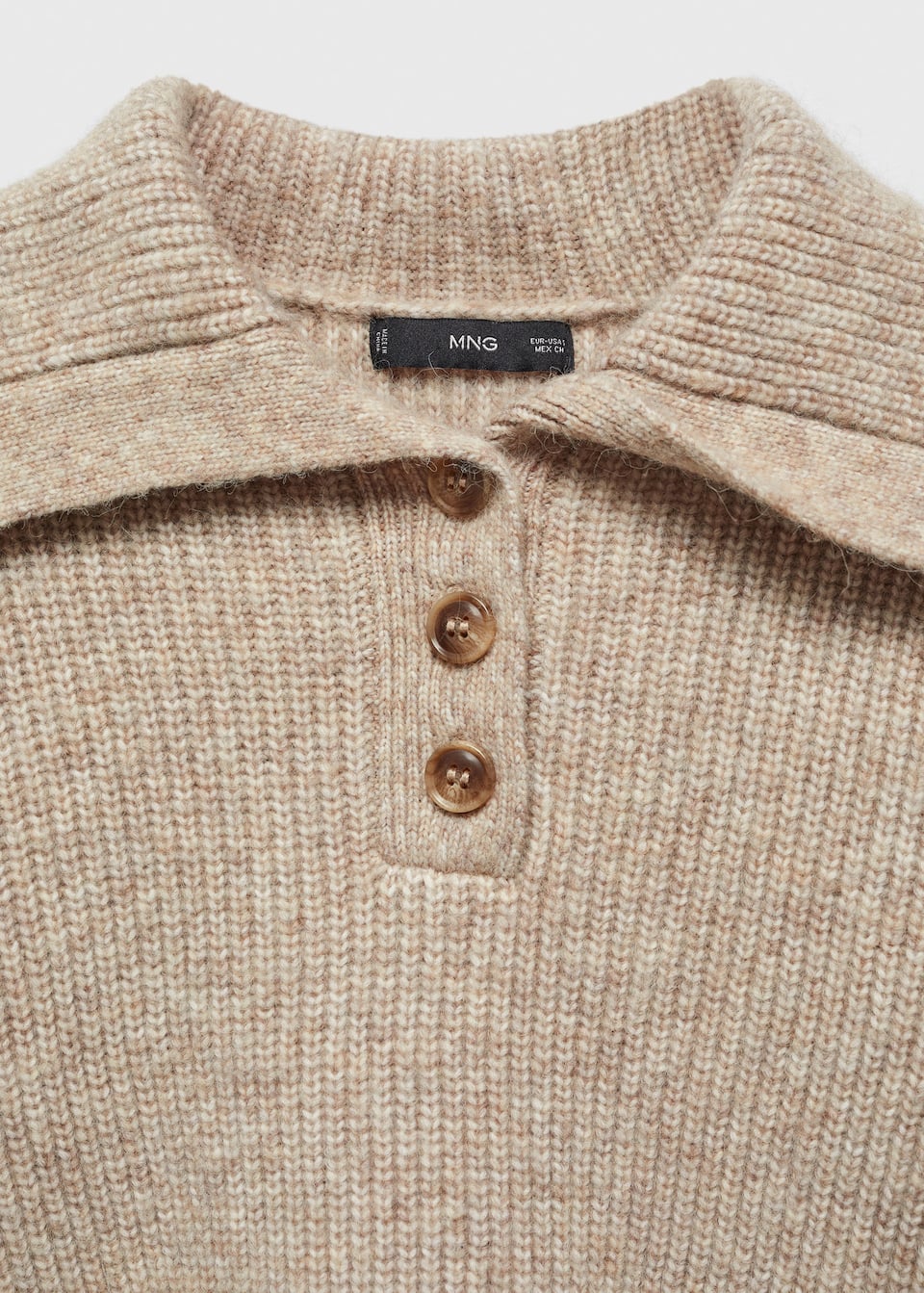 Campcollar knit sweater Women Mango USA