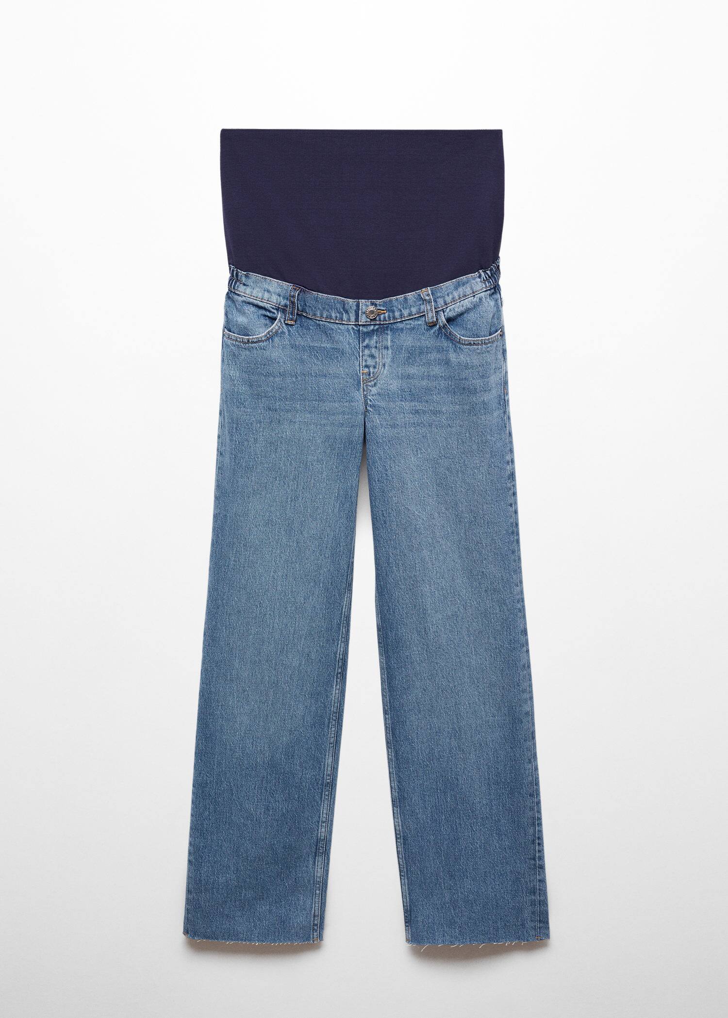 Maternity wideleg jeans Woman Mango Qatar