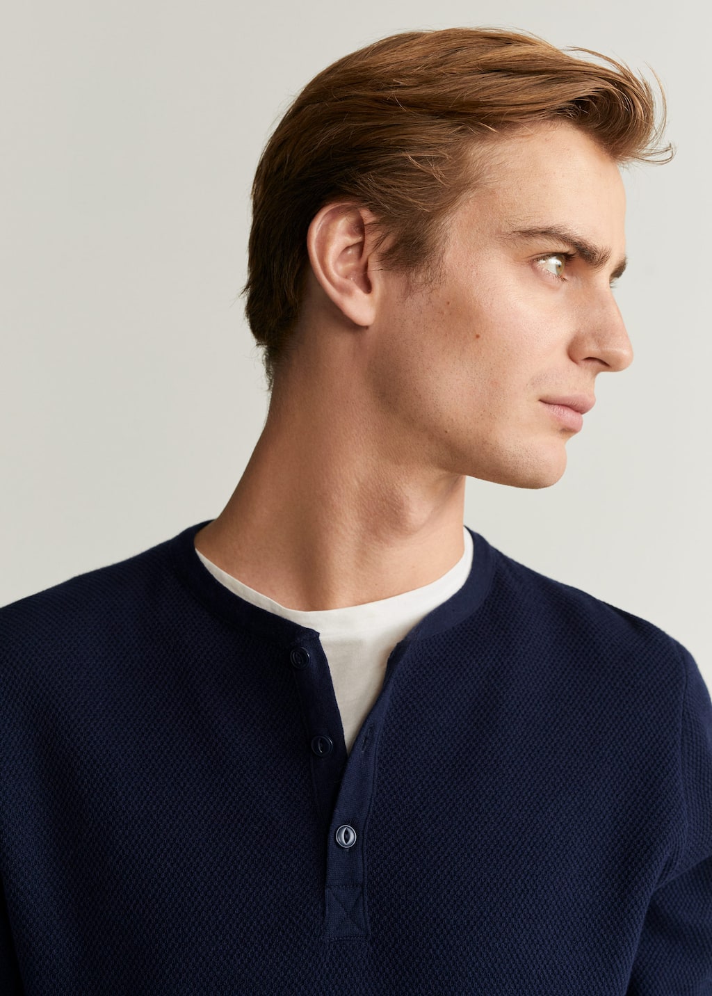 Jersey algodón cuello panadero Cárdigans y jerséis de Jersey algodón cuello panadero Cárdigans y jerséis de