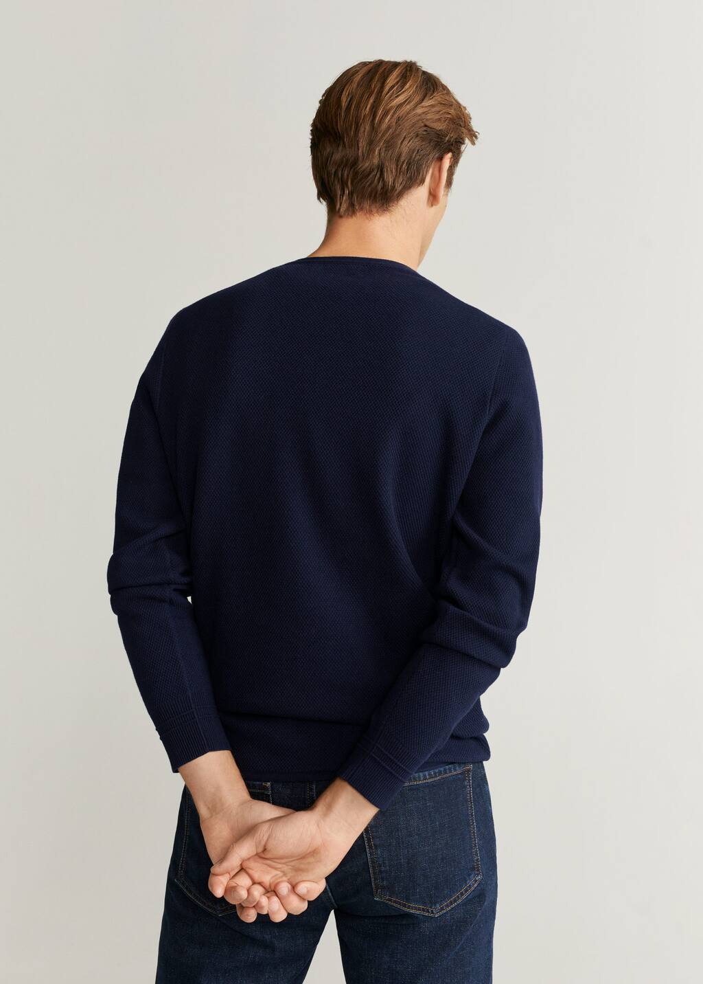 Jersey algodón cuello panadero Cárdigans y jerséis de Jersey algodón cuello panadero Cárdigans y jerséis de