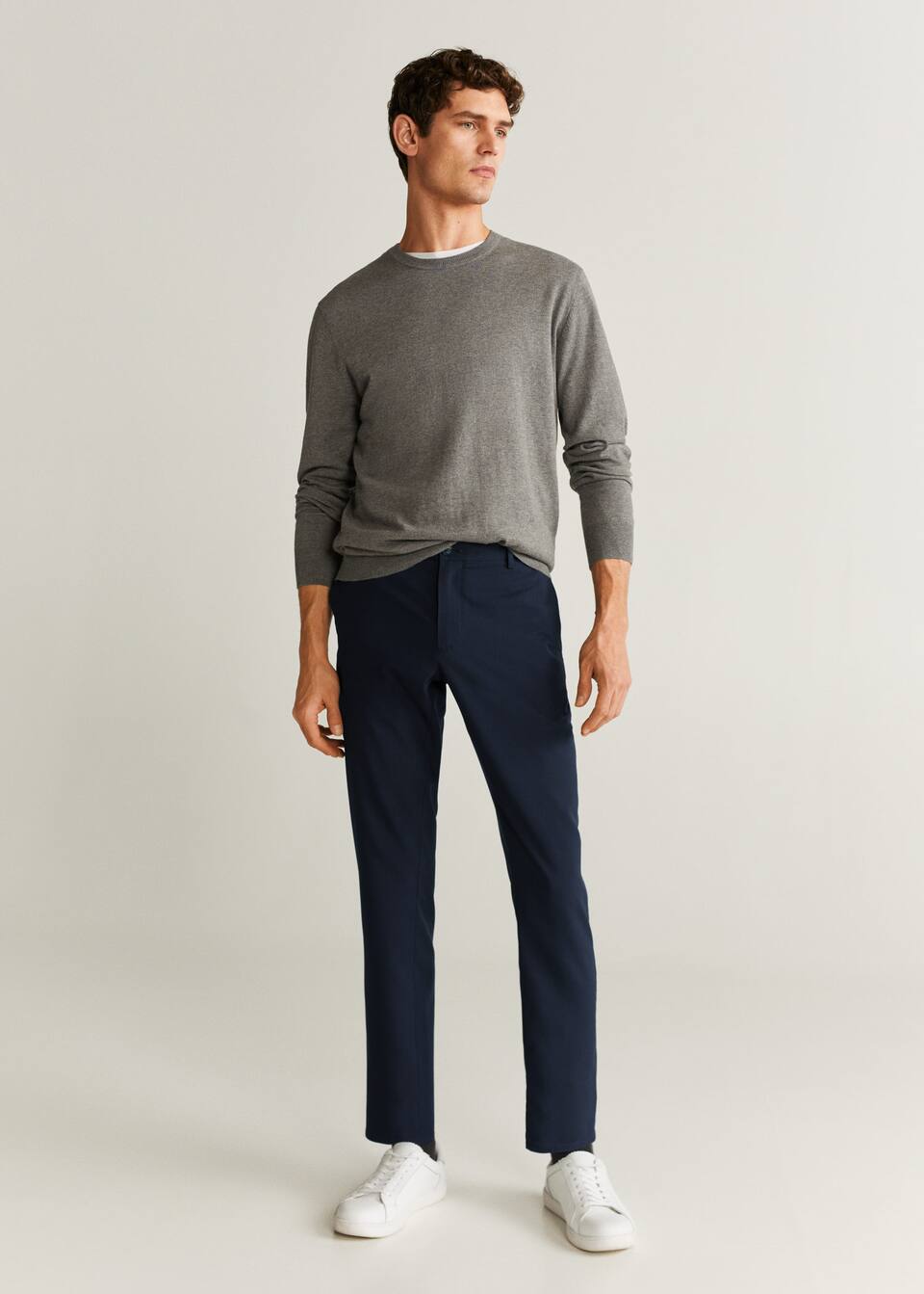 Slim Fit Hose In Cropped Lange Mit Gummibund Herren Mango Man Schweiz