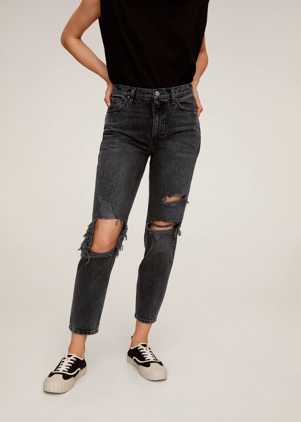 Mom Fit Jeans Woman Mango Bermuda