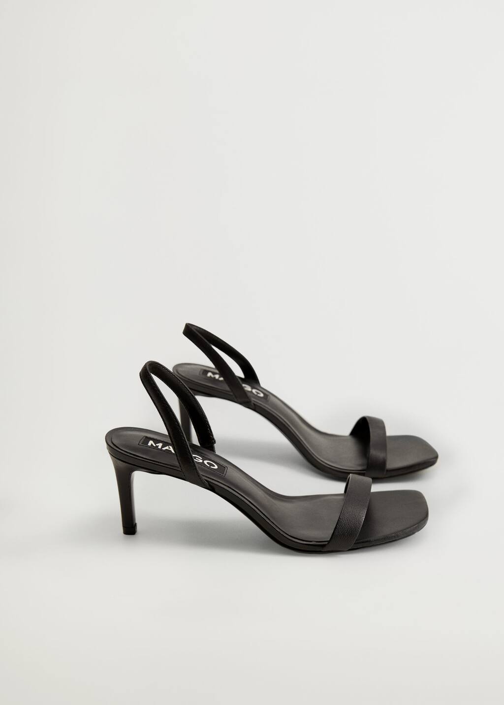 mango heel leather sandals
