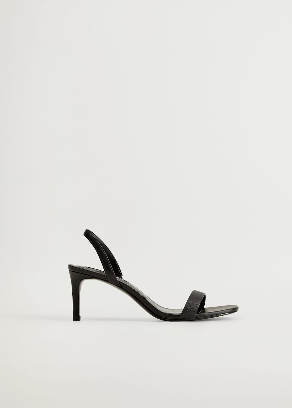 Sandalia piel tacón de Mango