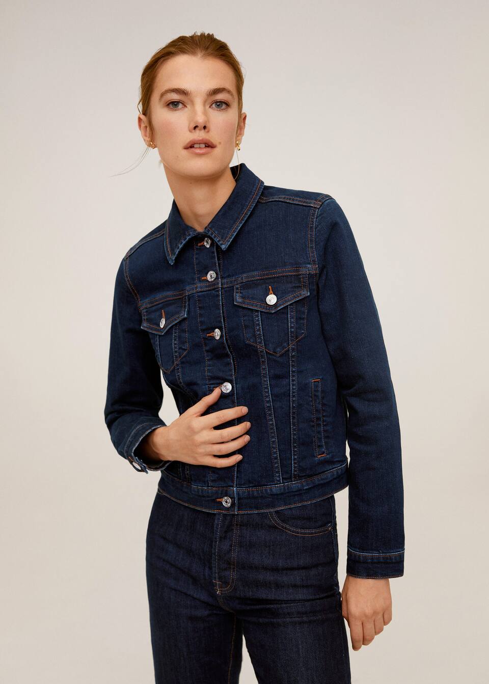 Dunkle Jeansjacke Damen Mango Schweiz